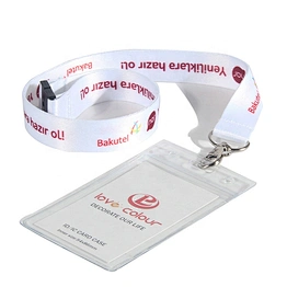 Factory custom cute plastic ID card holder for sale with lanyard