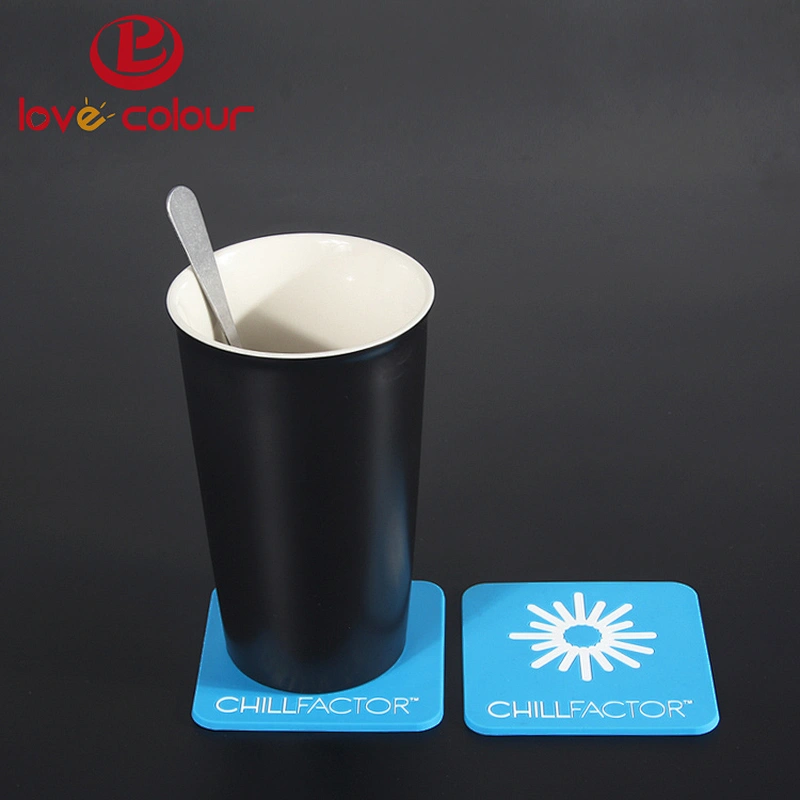 Custom made silicone rubber drinking cup coaster/silicone cup mat