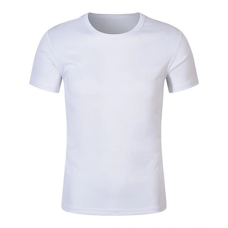 Cheap custom screen printed white t shirts cotton polyester promotional oem tshirts