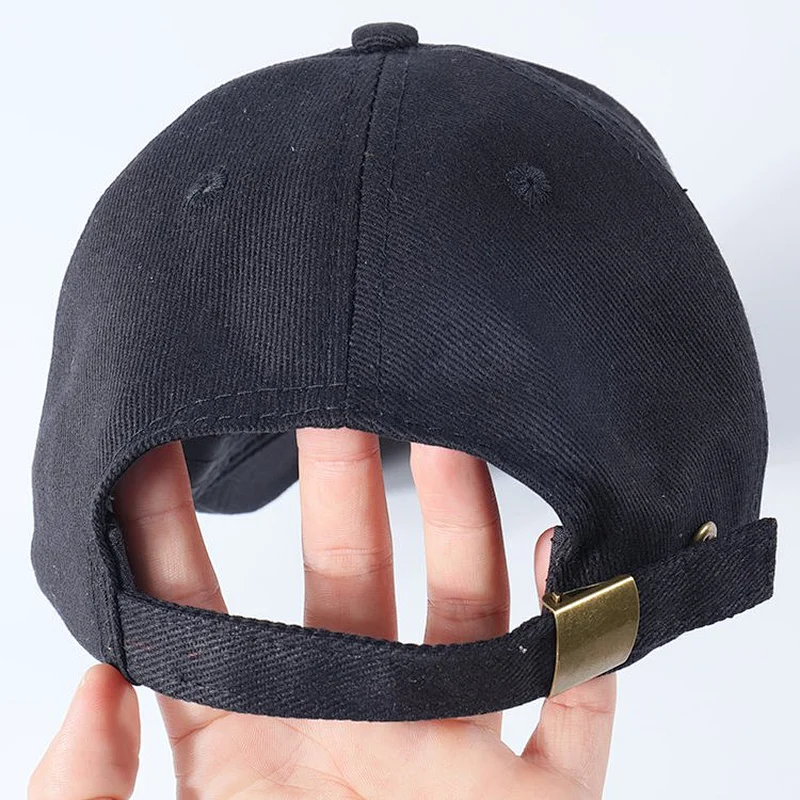 Good quality factory promotion black baseball caps for wholesale