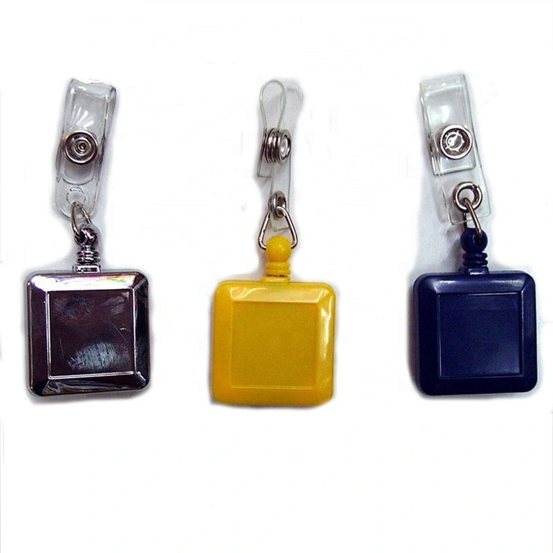 Custom cheap diy retractable metal and plastic badge reel