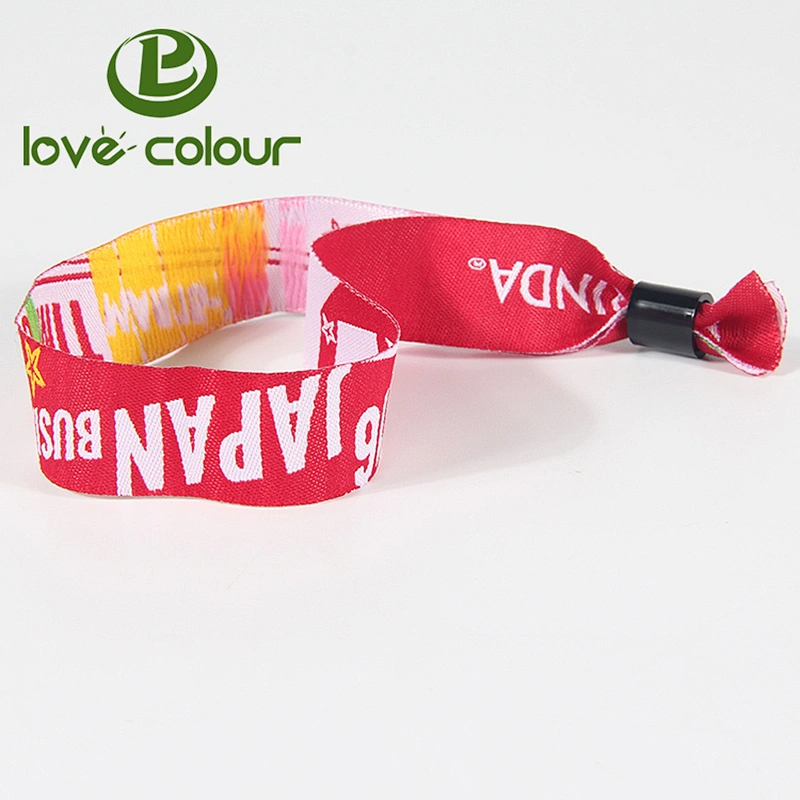 Cheap Printed Fabric/Polyester Wristband/Bracelet For Events