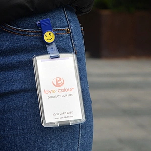 Custom Personalized Vertical soft pvc id card holder