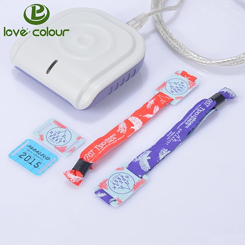 Polyester fabric custom event security wristband with rfid