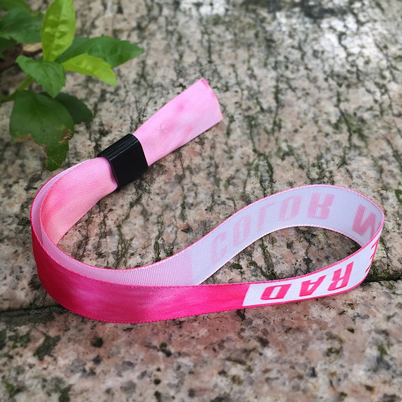 Popular festival items custom printed plastic lock wristband