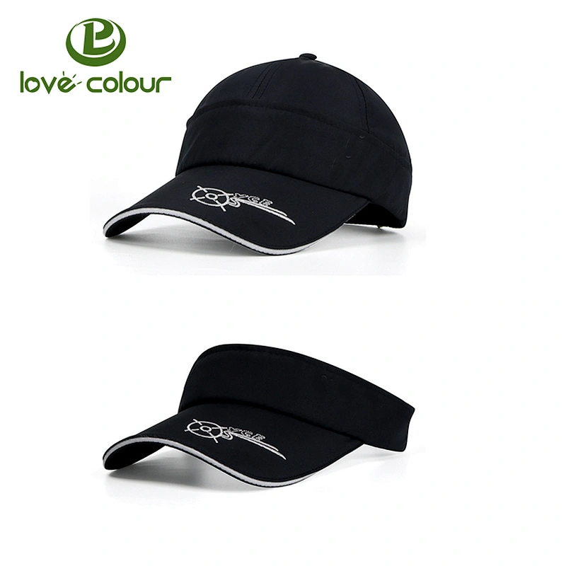 Popular custom cotton visor cap hat for men