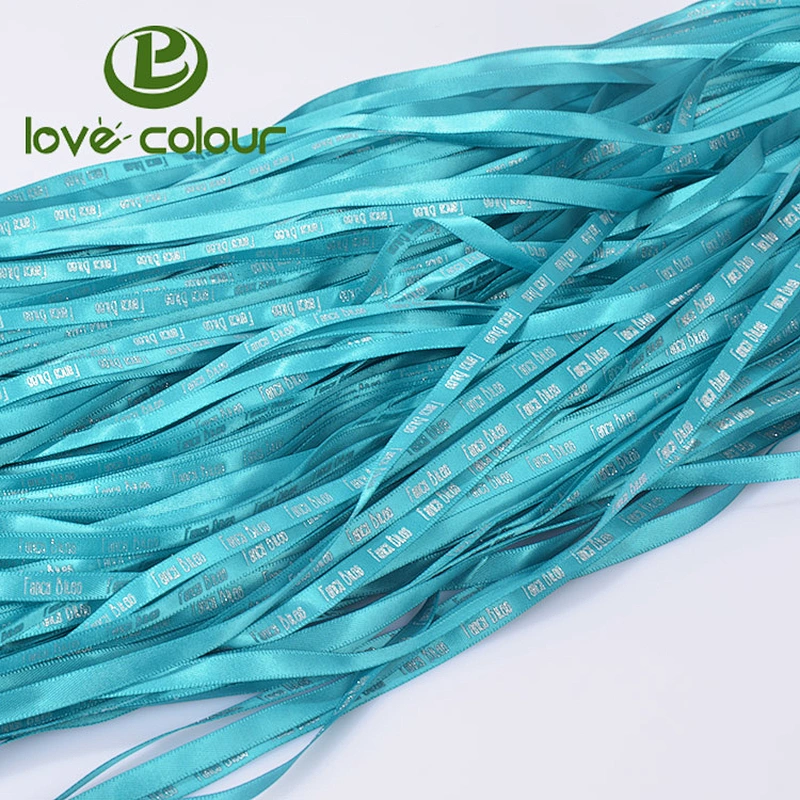Custom logo polyester printed satin ribbon