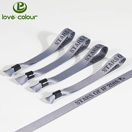 Polyester custom grey color festival VIP sublimation wristband bracelet as ticket