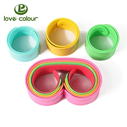 Eco Friendly Custom Different Colors Silicone Slap Bracelet for Events