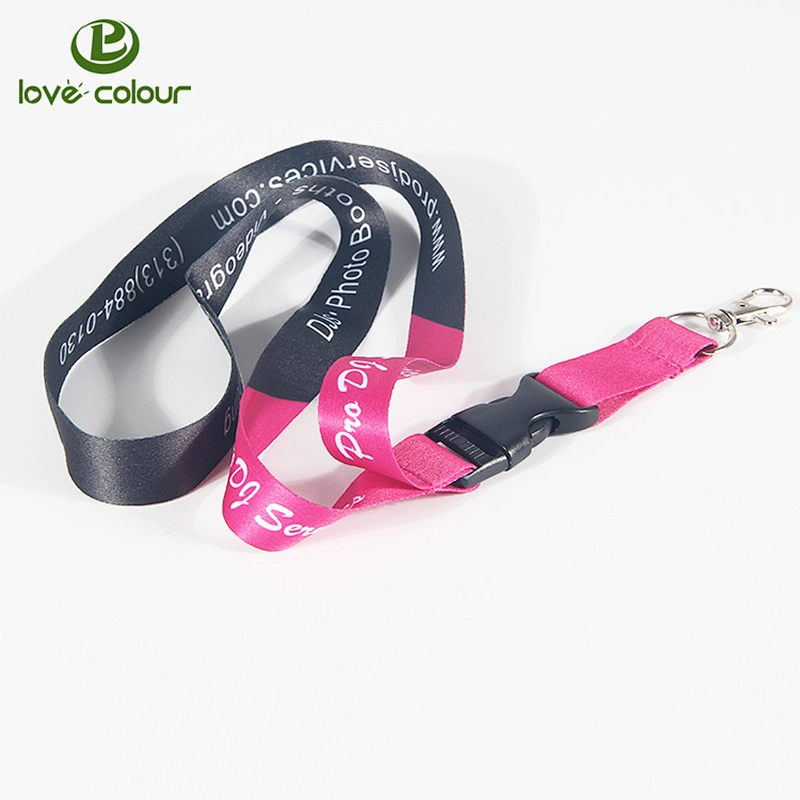 Custom polyester lanyard strap with printing logo
