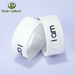 Factory directly customized printed logo silicone wristband bracelet rubber band