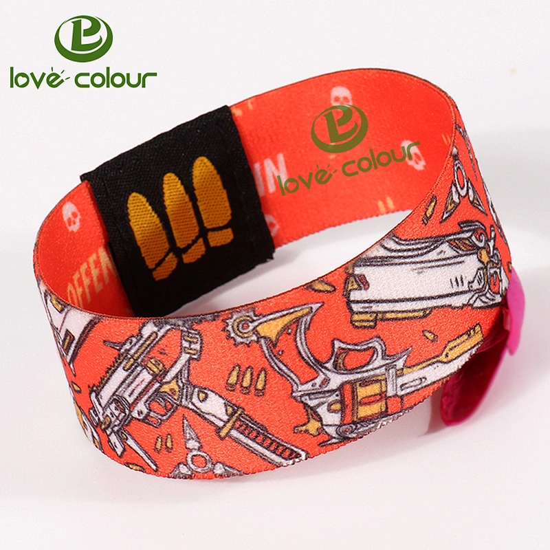 Custom Sublimation Printed Colorful Activity Party Elastic Wristband