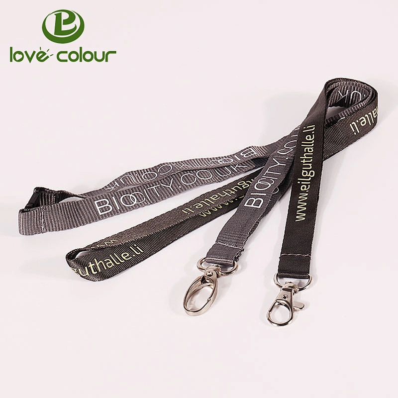 Custom Polyester Blue Neck Lanyard Strap Keychain