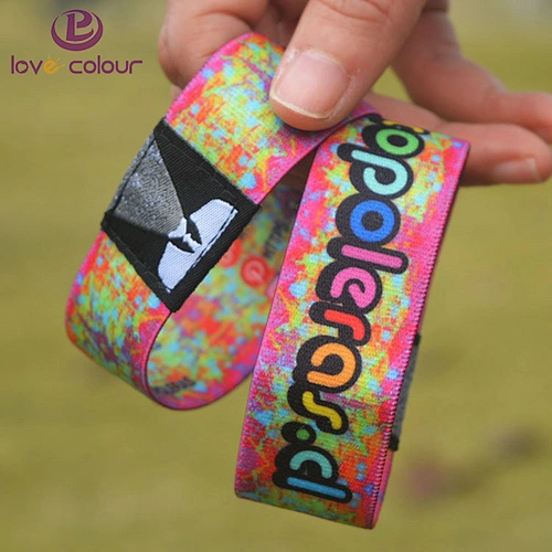 Custom heat transfer printing fabric wristbands bracelet for sports events