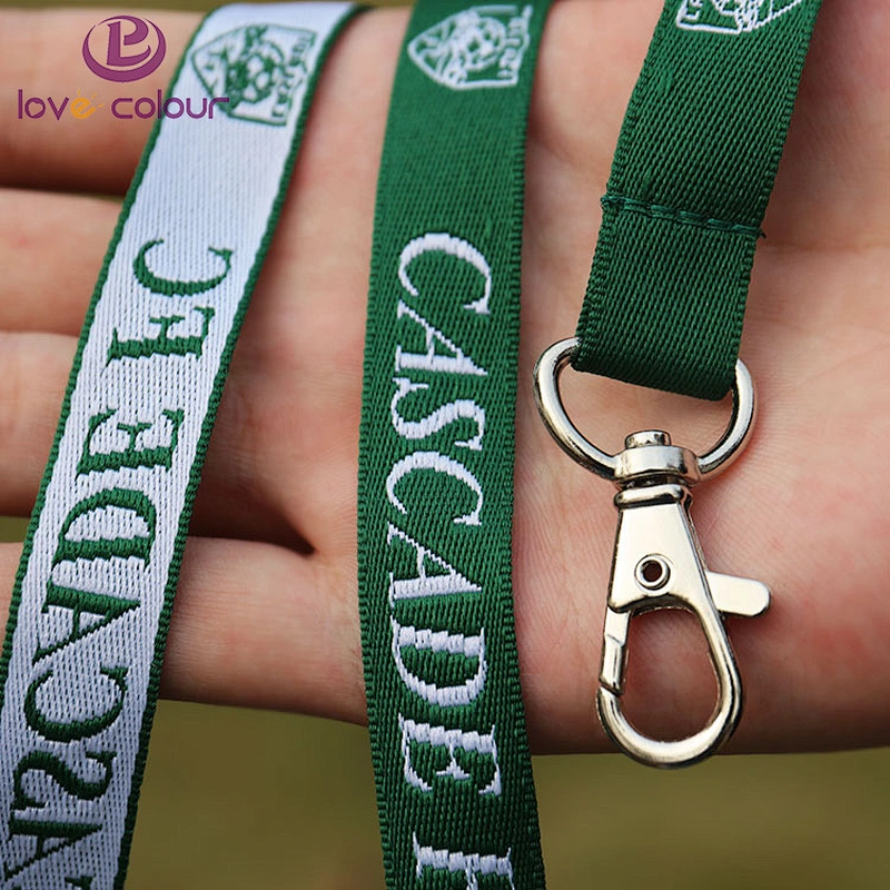 High Quality Polyester Material Thick Jacquard Woven Lanyard