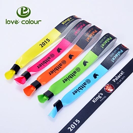 Custom cheap polyester christmas printed wristband for promotional gift