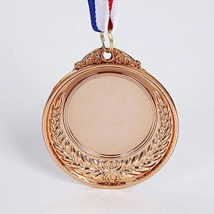 Good Quality Round Shaped Sport Medallions Medals With Lanyard Ribbon