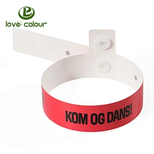 Custom Waterproof Material L Shape Vinyl Wristbands with Design Logo