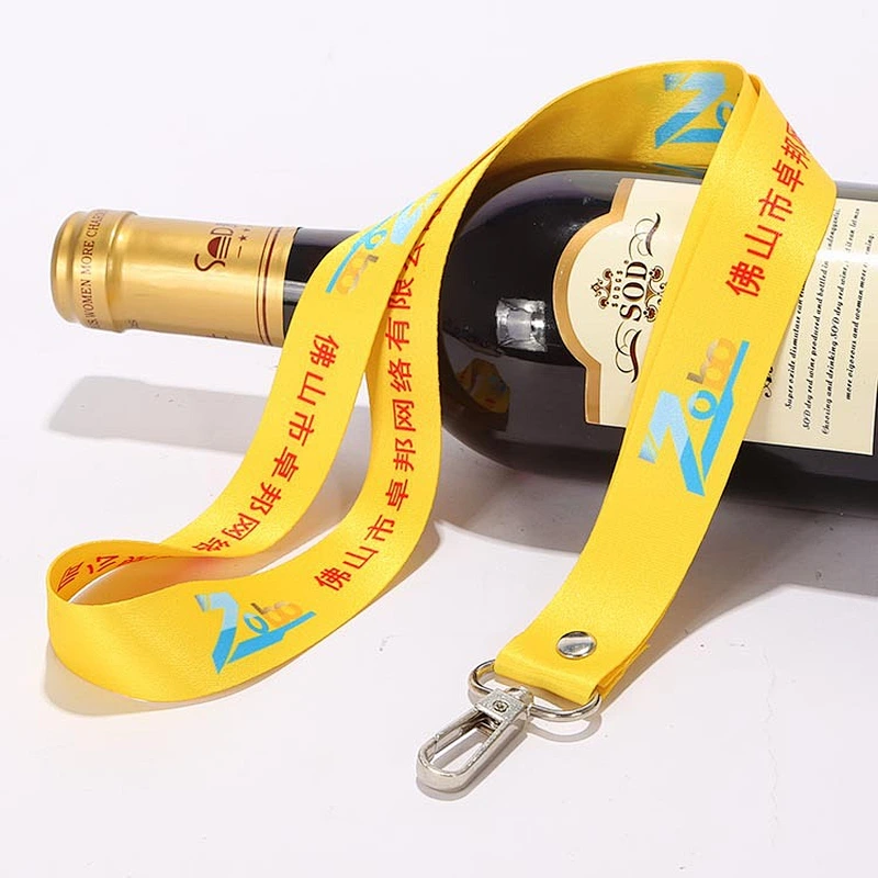 Custom full color printing polyester lanyard strap with client logo