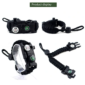Multifunctional Travel Outdoor Sports Camping Compass Bracelet For Emergency Use