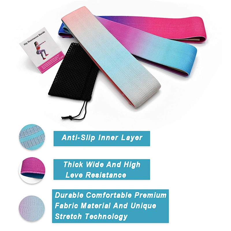 3PCS Resistance Bands Yoga Anti-Slip Gym Fitness Workout Exercises Elastic Band Circle