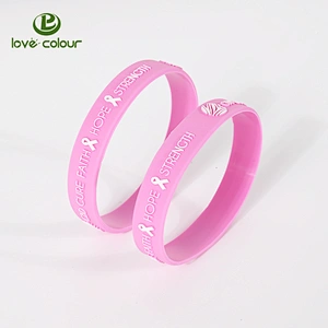 Silicone embossed rubber bracelet for promotion/innovative silicone wristbands