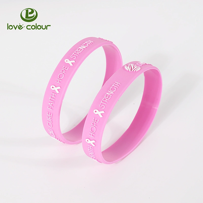 Silicone embossed rubber bracelet for promotion/innovative silicone wristbands