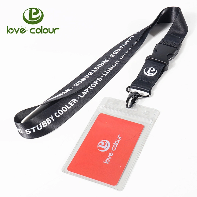 Custom ID Badge Card Holder Sublimation / Silkscreen /Woven Polyester Tool Lanyards
