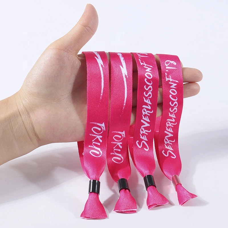 Custom Printed Sublimation Polyester Festival Fabric Wristband for Events Activity