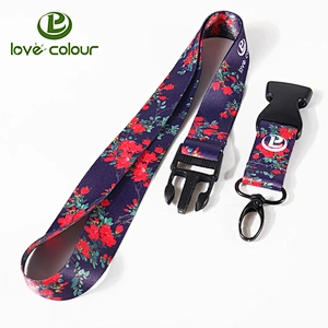 Cheap custom various style key chain breakaway lanyards with buckle