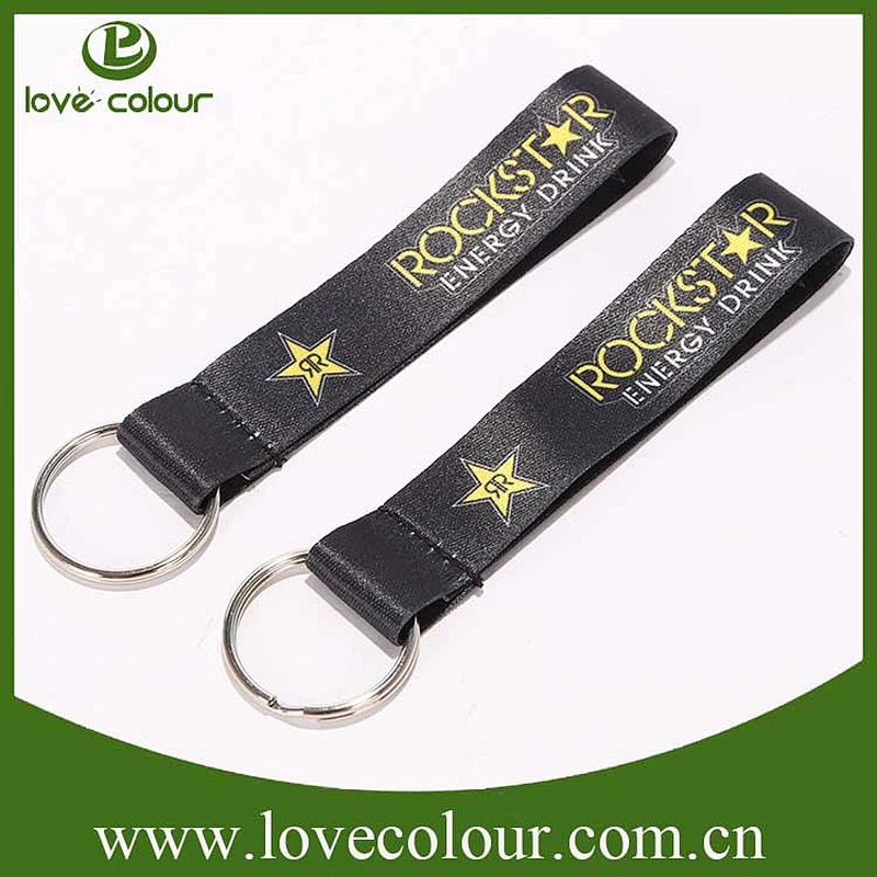 The factory direct sale short nylon keychain lanyard