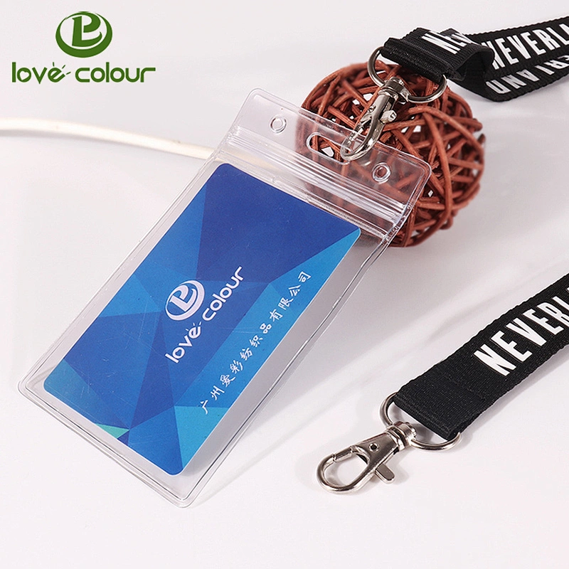 Custom tradeshow ID card holder vinyl sleeve