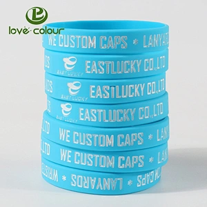 Eco-friendly factory custom made debossed printing silicone wristband with free sample