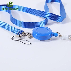Custom popular polyester printing event lanyard and badge reel for card holder