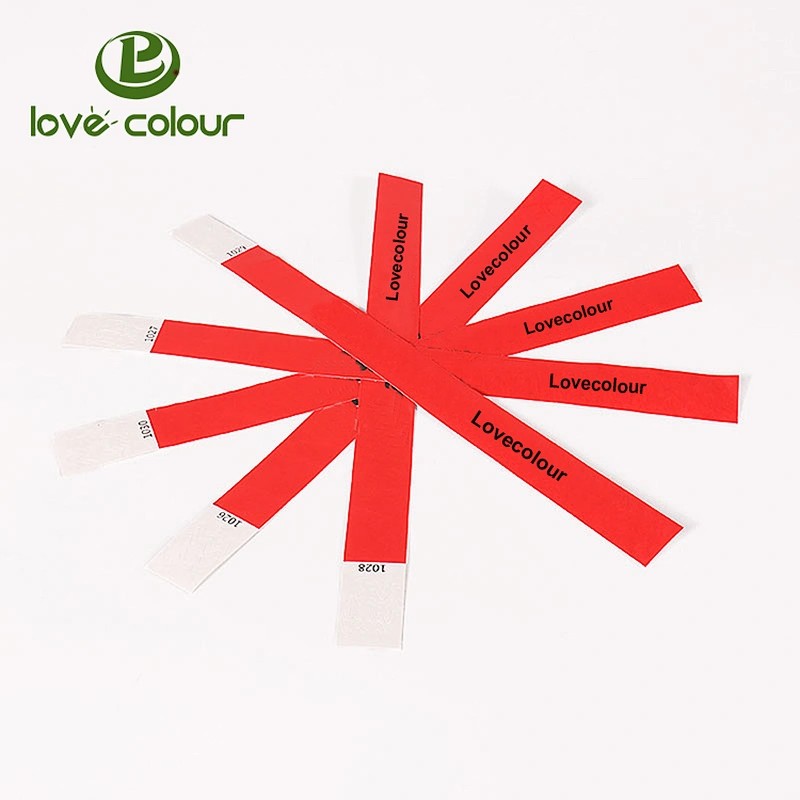 Customized logo vinyl band paper wristbands for activity
