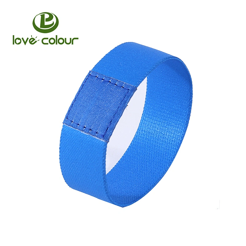 Custom promotional gifts friendship blank blue fabric elastic wristband