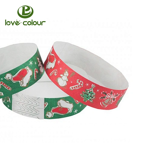 Christmas pvc paper vinyl Wristband / Bracelet