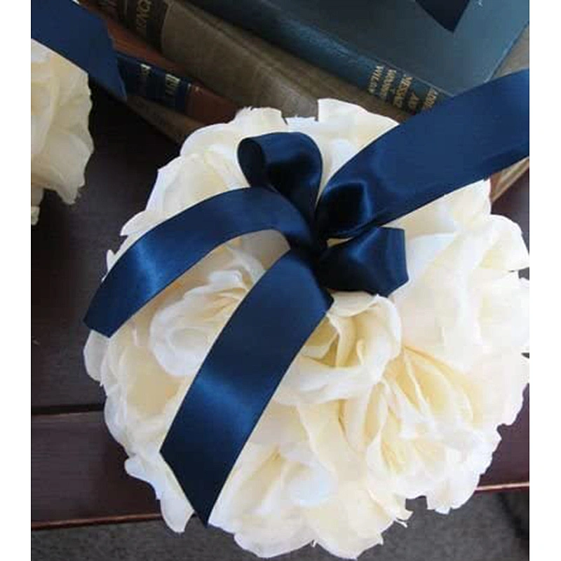 Factory custom high quality beautiful colors polyester double face satin ribbon for wedding