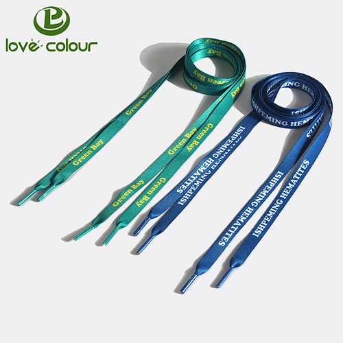 Printing Letter Polyester Material Custom Printed Fashion Sports Shoelaces