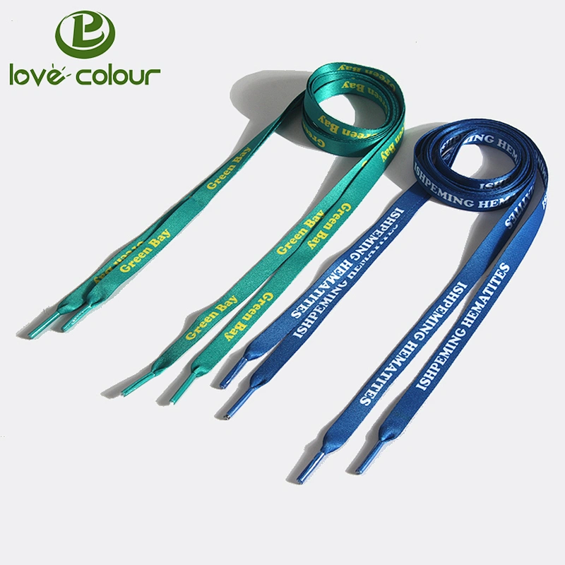 Printing Letter Polyester Material Custom Printed Fashion Sports Shoelaces