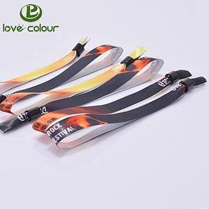 Polyester wrist bands free sample / printed satin wristband