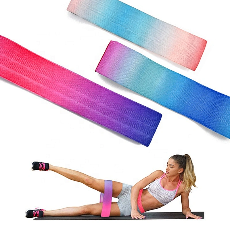 Elastic Fabric Circle Yoga Resistance Band Non-Slip Sublimate Strength Booty Gym Resistance Bands