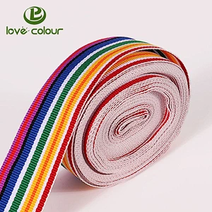 High quality durable polyester red and white webbing