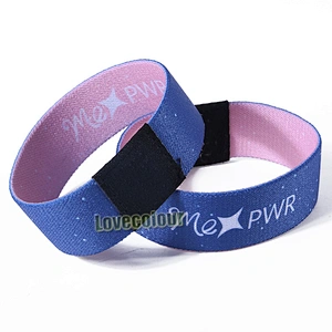 Custom polyester stretch adjustable elastic nfc wristband strap