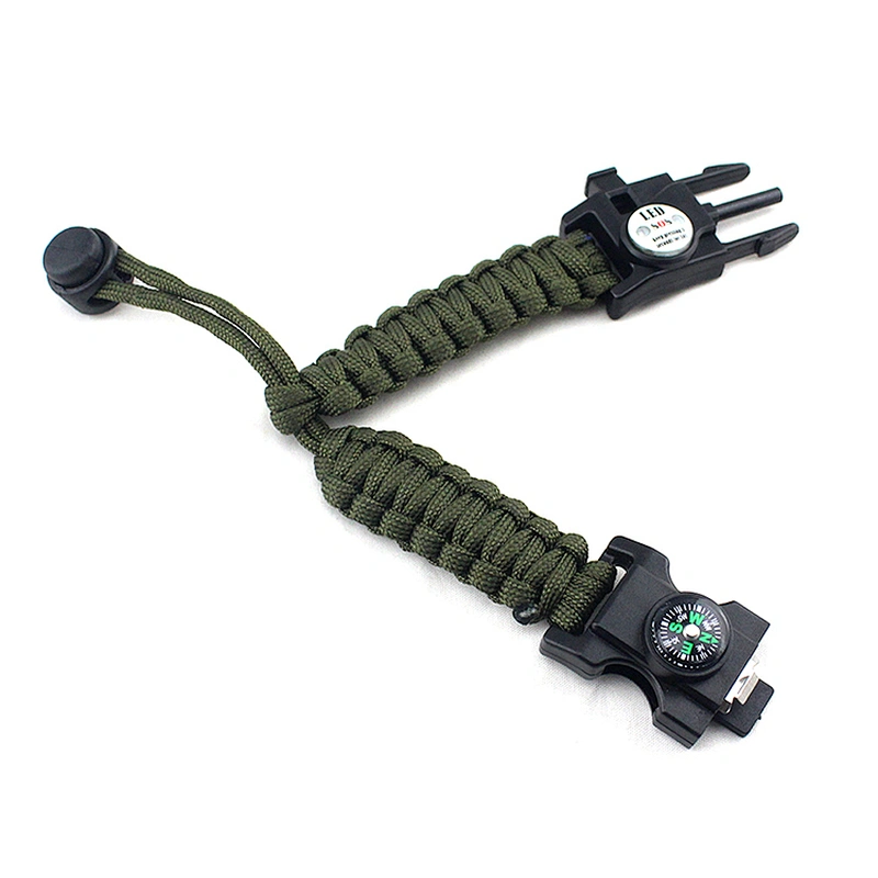 Promotional Gift Outdoor Sport Bracelets Compass Camping Multi-use Bracelet
