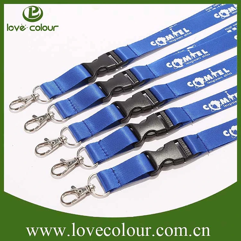 Custom nylon material lanyard neck strap key chain