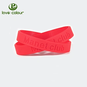 Custom made blank rubber silicone bracelet wristband for sale