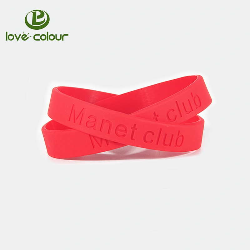 Custom made blank rubber silicone bracelet wristband for sale