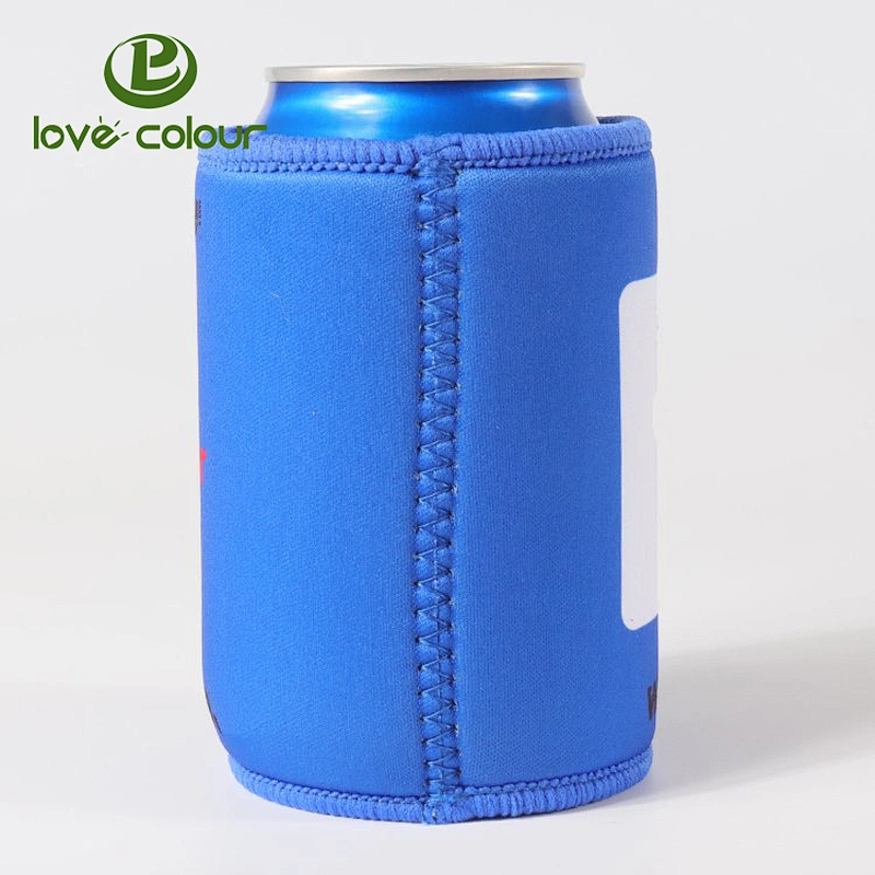 Personalised Logo Black Color Neoprene Beer Can Cooler Sleeve for Promotion