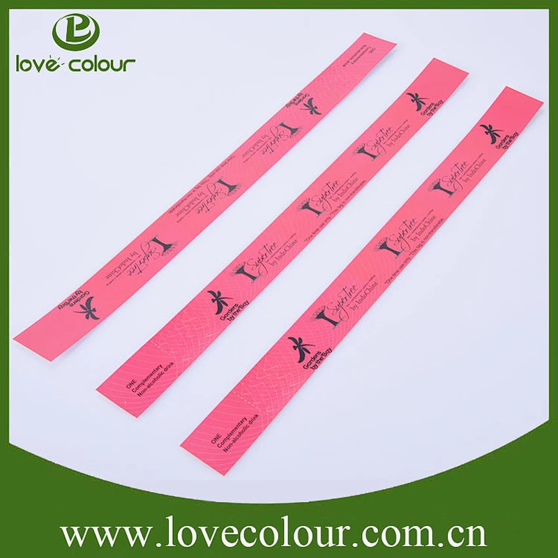 Custom single time use vinyl paper ID hospital tyvek wristbands